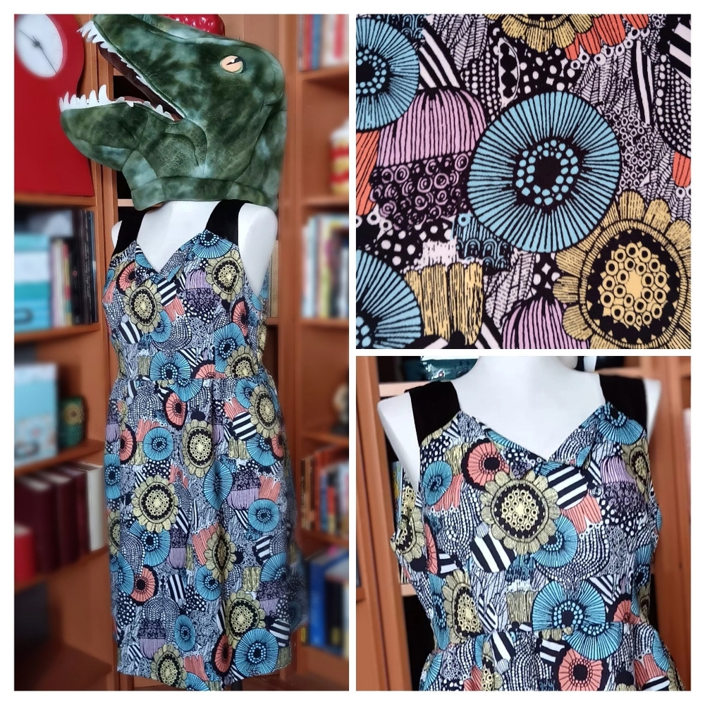 ModCloth Frock Shop "Emboldened Blossoms" Retro Floral Fit And Flare Dress